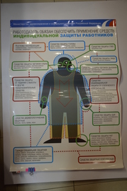 Плакат "Работодатель обязан обеспечить применение средств индивидуальной защиты работников"