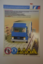 Плакат "Вредные производственные факторы действующие на работников автотранспорта"